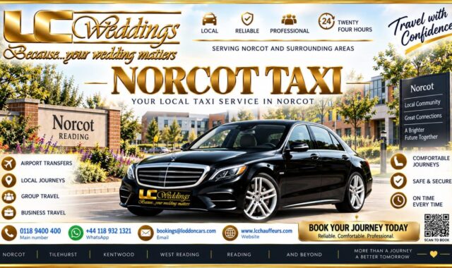 Norcot taxi for local and wedding transport
