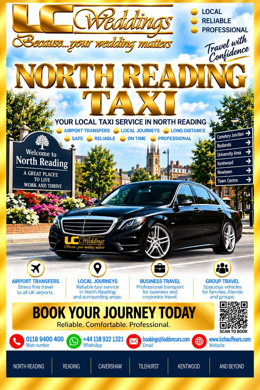North Reading taxi for local and wedding transport