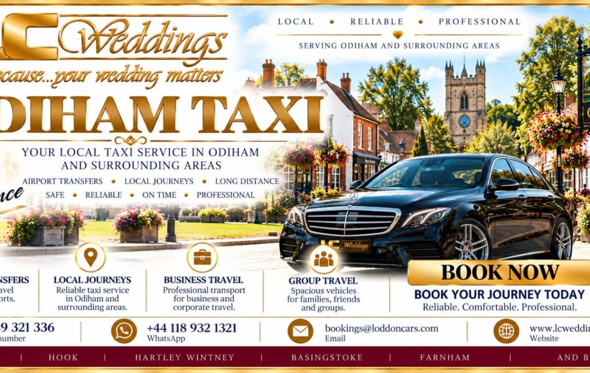 Odiham taxi for local and wedding transport
