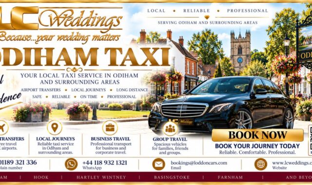 Odiham taxi for local and wedding transport