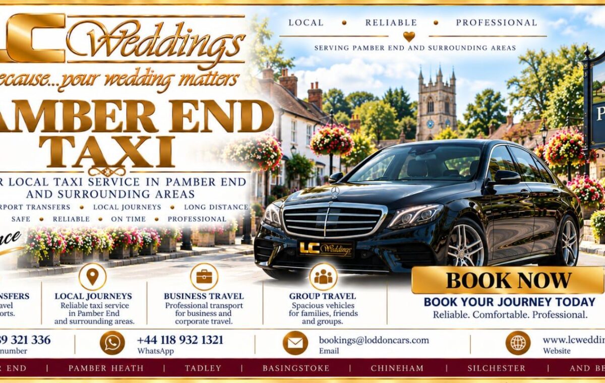 Pamber End taxi for local and wedding transport