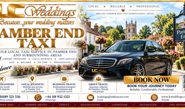 Pamber End taxi for local and wedding transport