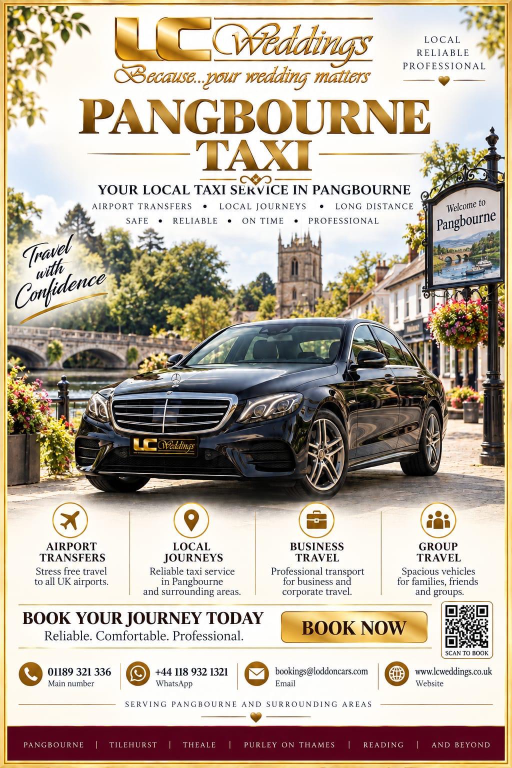  Pangbourne taxi for local and wedding transport