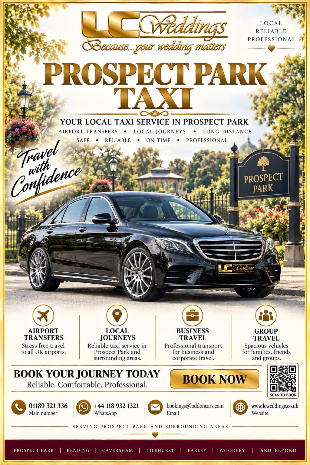 Prospect Park taxi for local and wedding transport