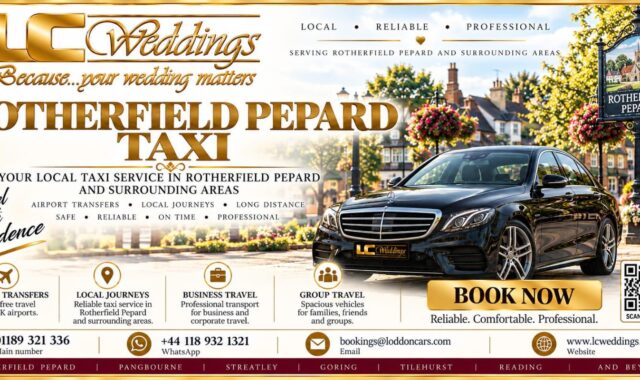 Rotherfield Peppard taxi for local and wedding transport