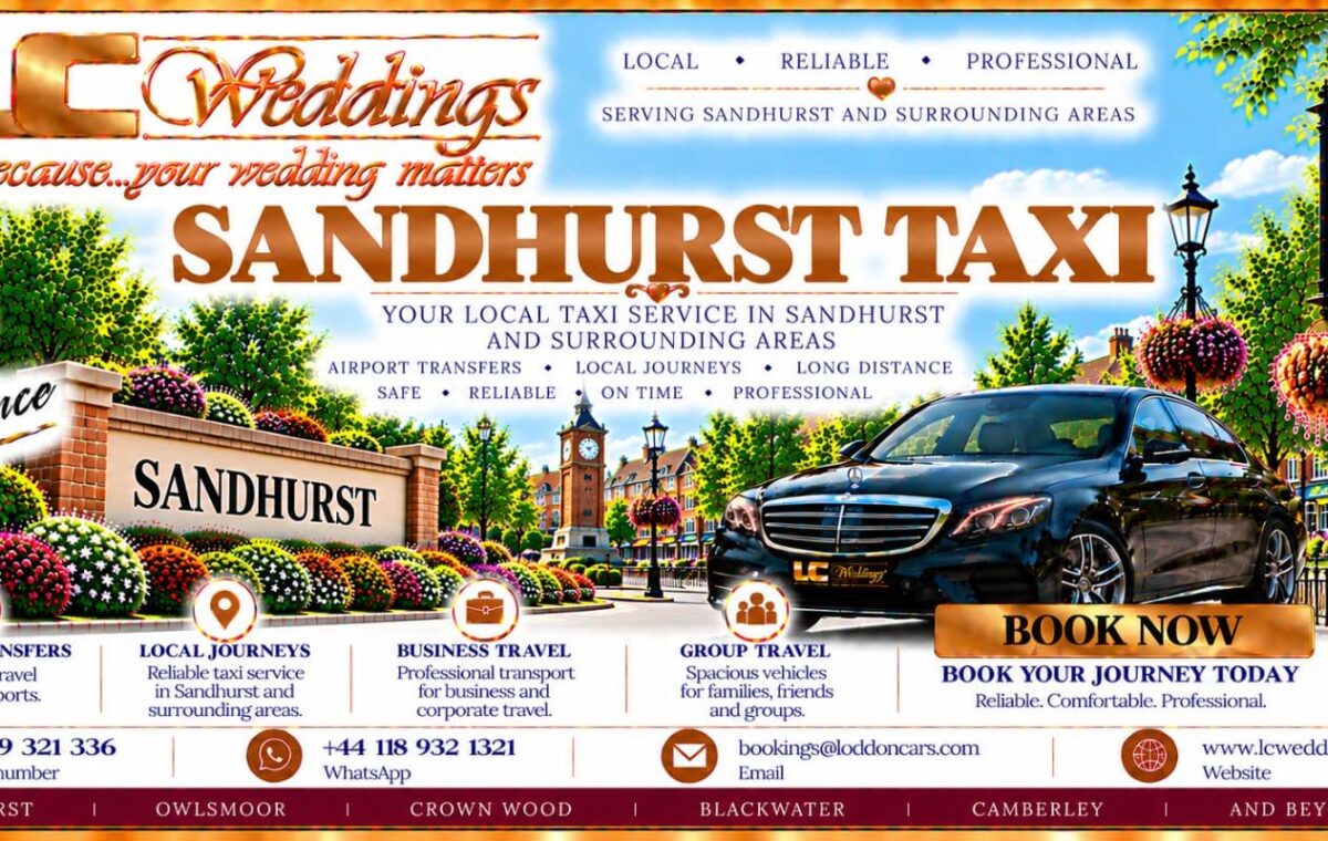Sandhurst taxi for local and wedding transport