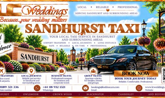 Sandhurst taxi for local and wedding transport