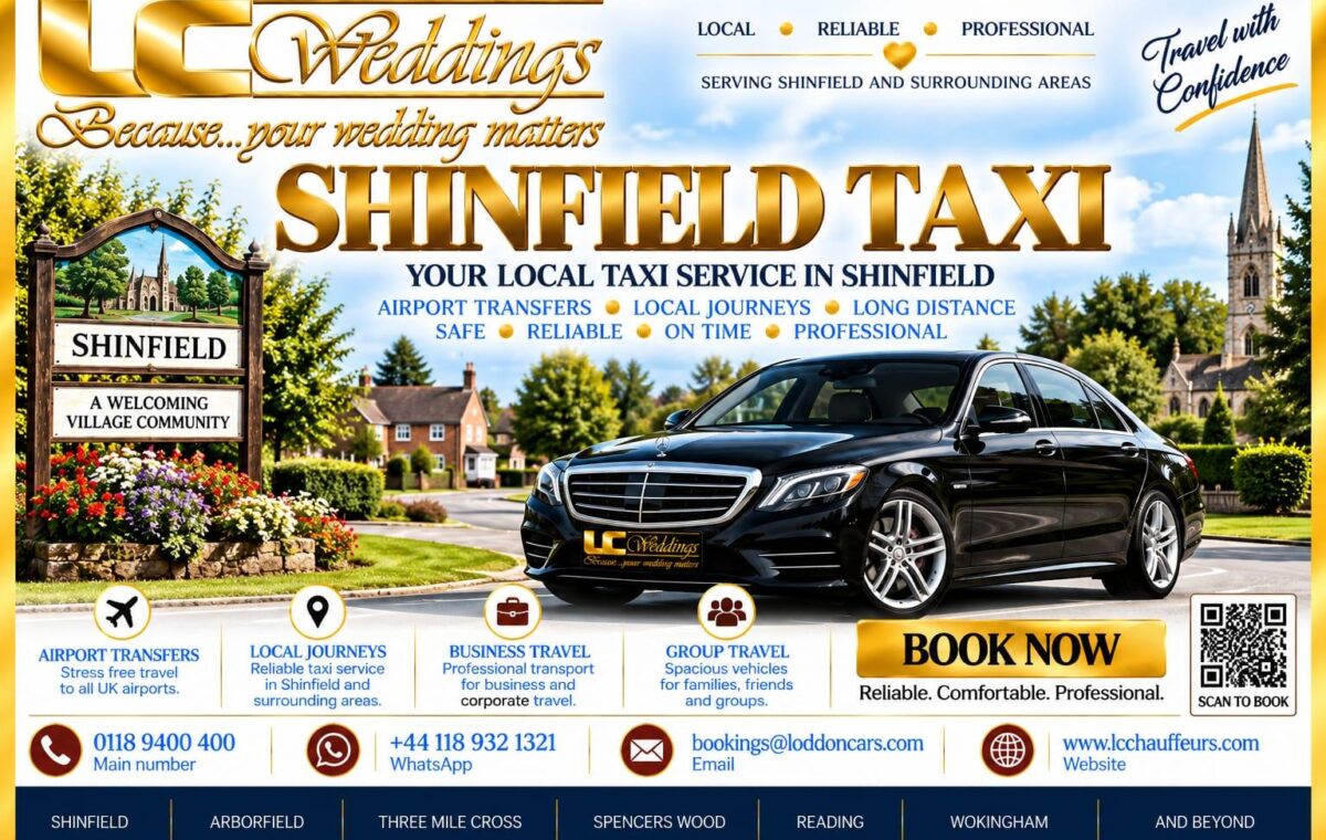 Shinfield taxi for local and wedding transport