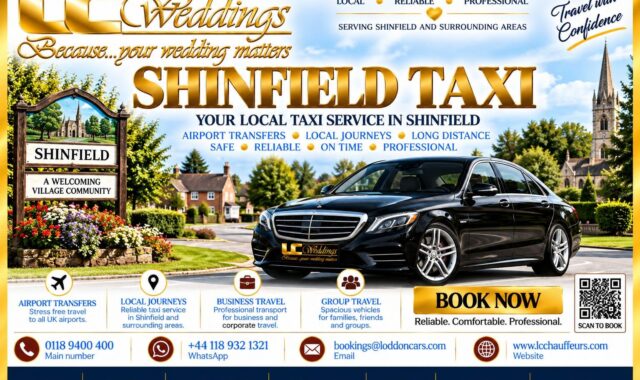Shinfield taxi for local and wedding transport
