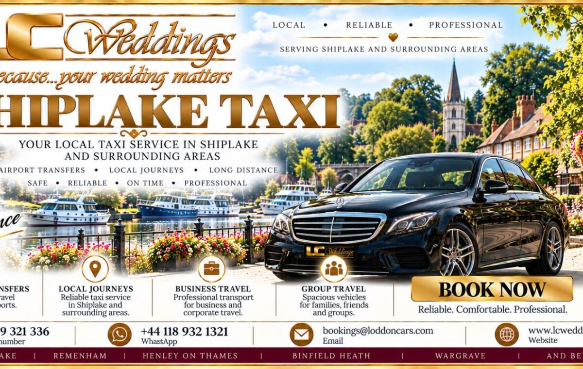 Shiplake taxi for local and wedding transport