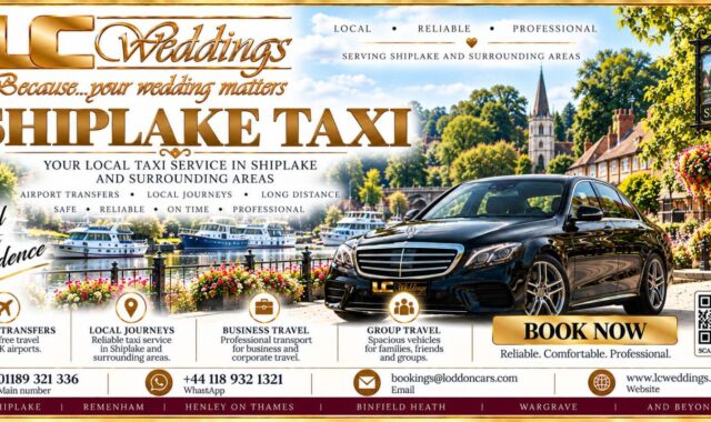Shiplake taxi for local and wedding transport