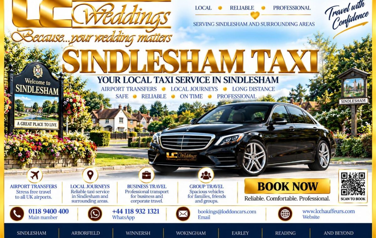 Sindlesham taxi for local and wedding transport