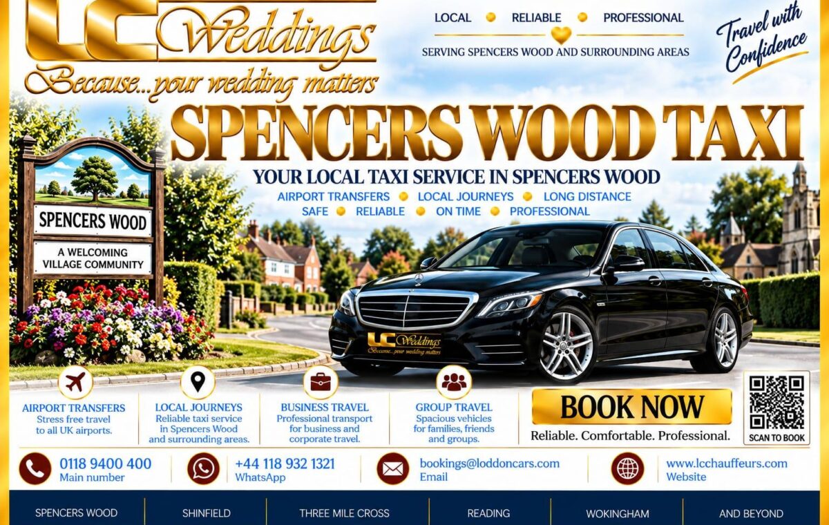 Spencers Wood taxi for local and wedding transport