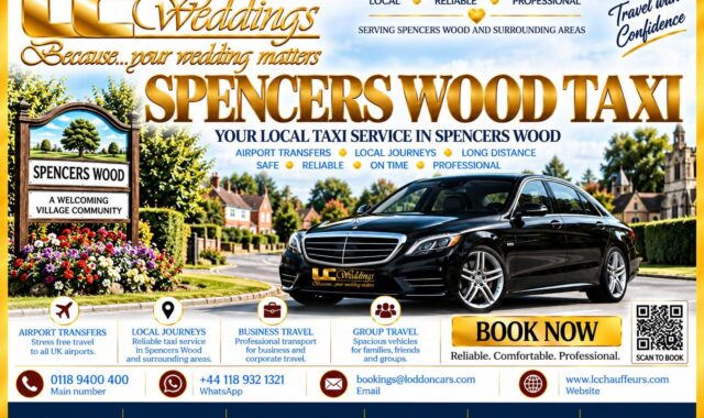 Spencers Wood taxi for local and wedding transport