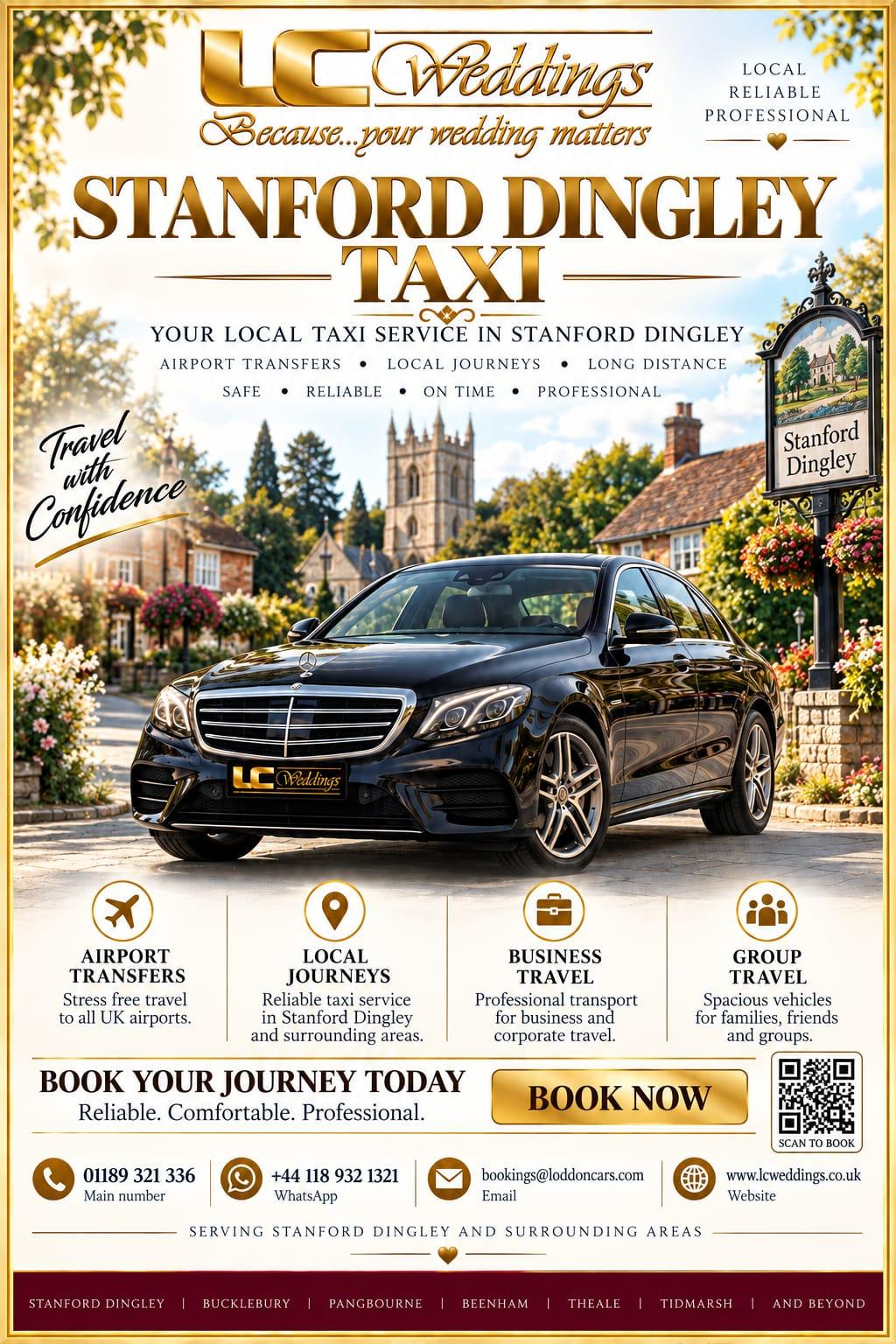 Stanford Dingley taxi for local and wedding transport