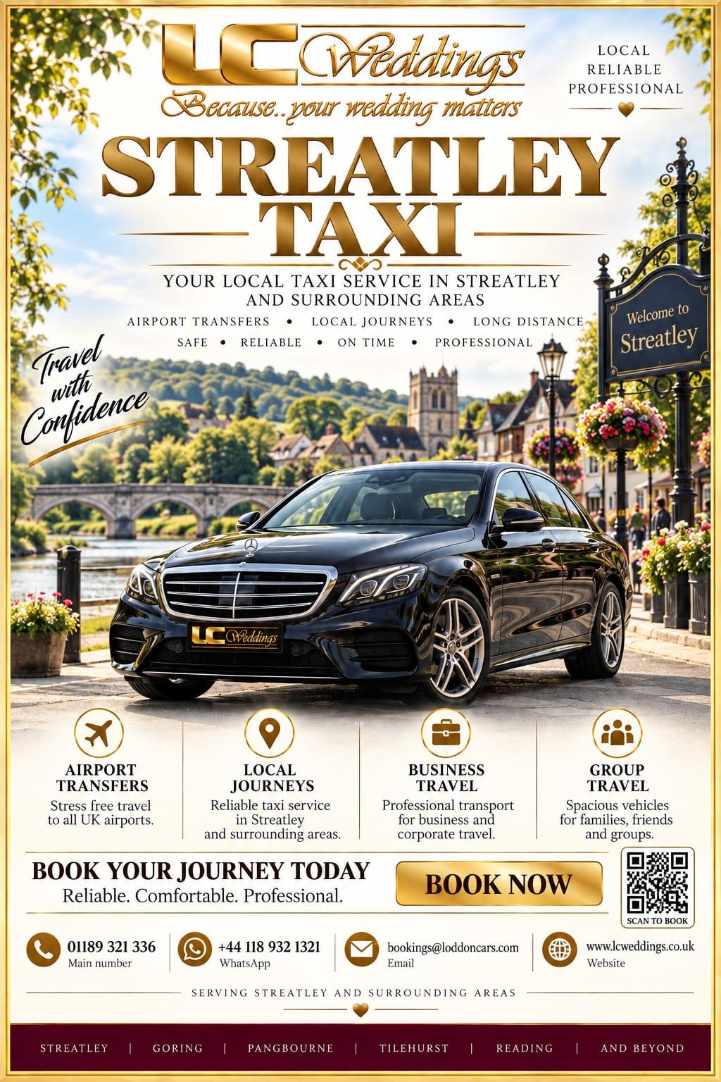 Streatley taxi for local and wedding transport