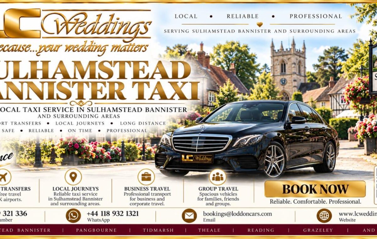 Sulhamstead Bannister taxi for local and wedding transport