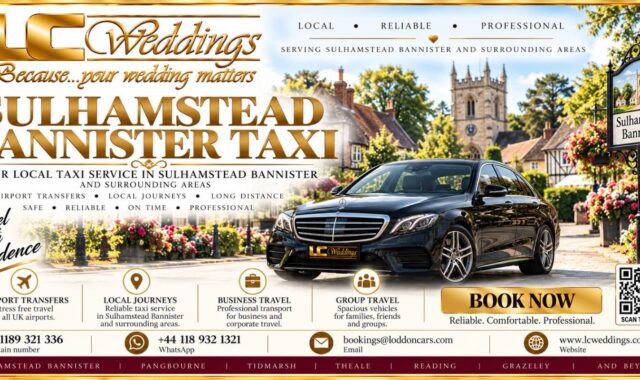 Sulhamstead Bannister taxi for local and wedding transport