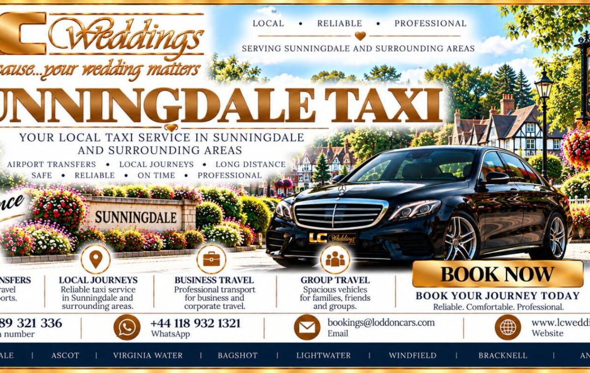 Sunningdale taxi for local and wedding transport
