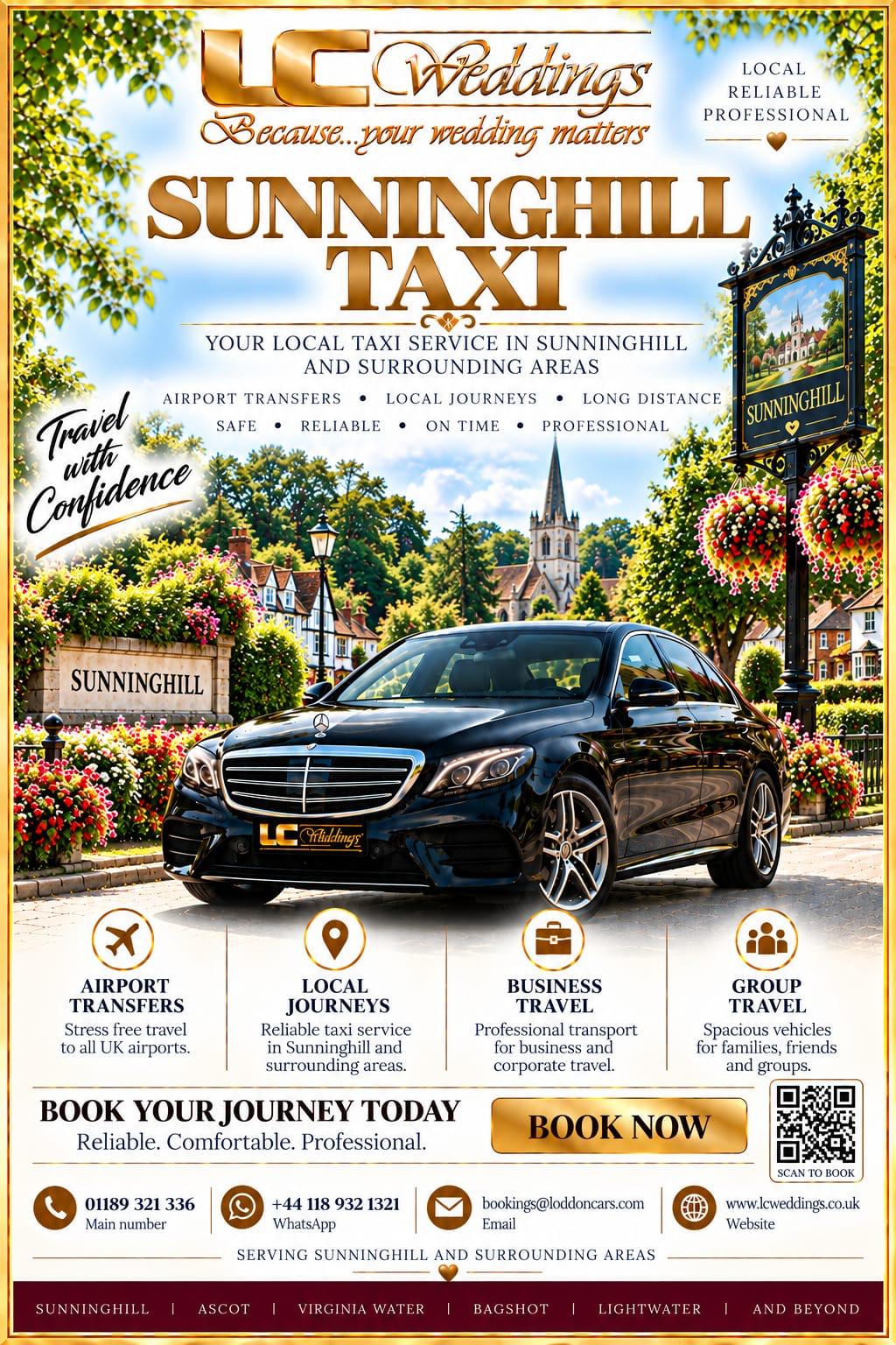 Sunninghill taxi for local and wedding transport