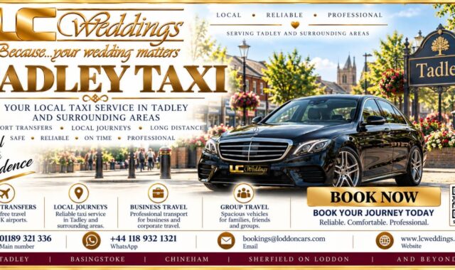 Tadley taxi for local and wedding transport