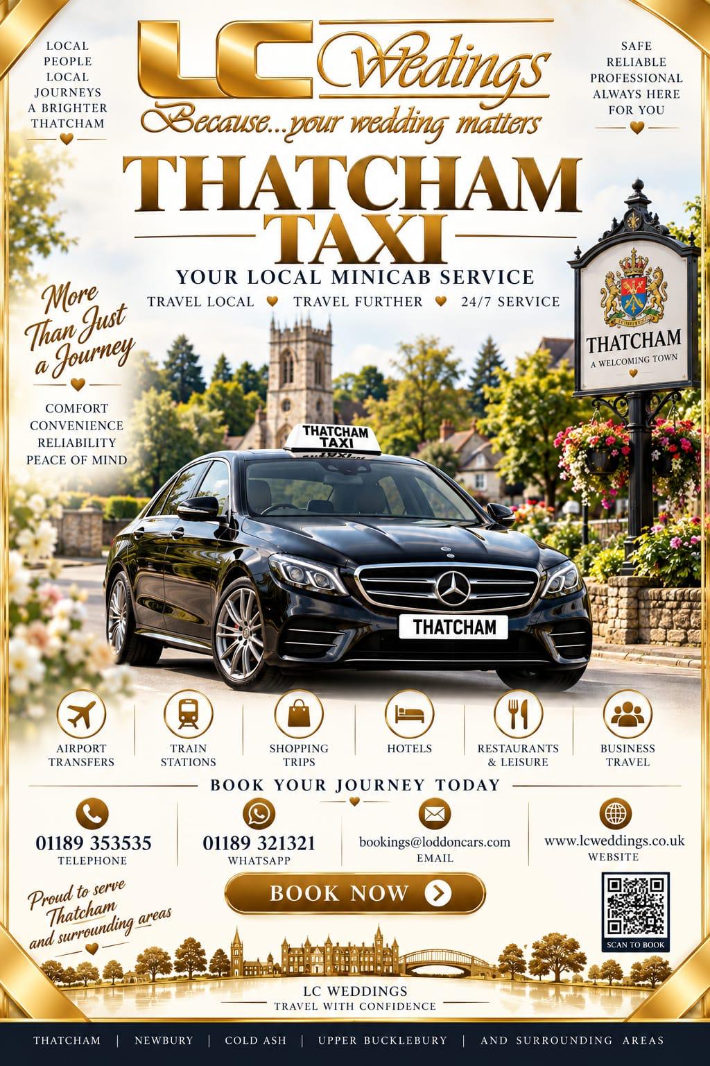 Thatcham taxi for local and wedding transport