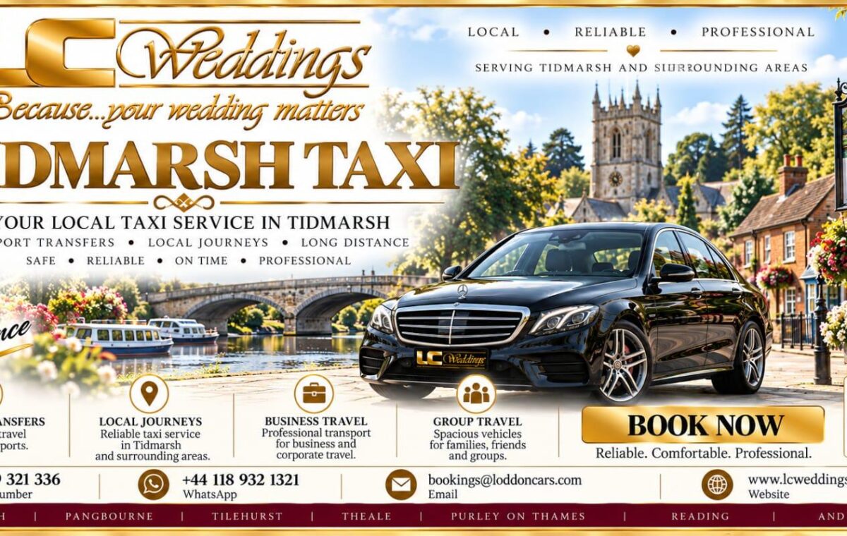 Tidmarsh taxi for local and wedding transport