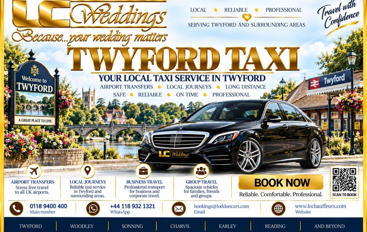 Twyford taxi for local and wedding transport