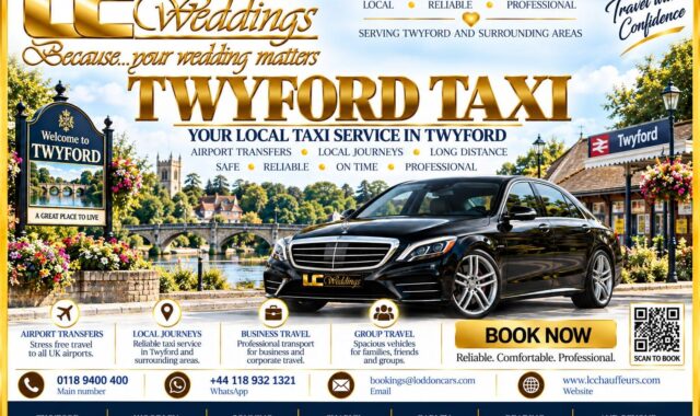 Twyford taxi for local and wedding transport
