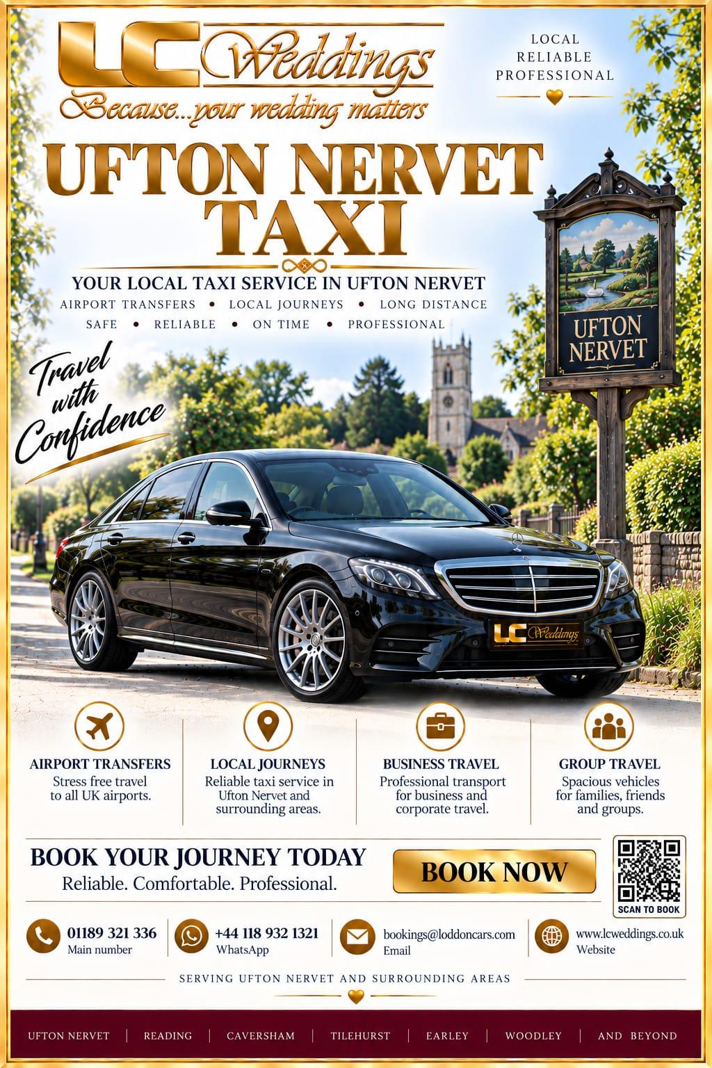 Ufton Nervet taxi for local and wedding transport