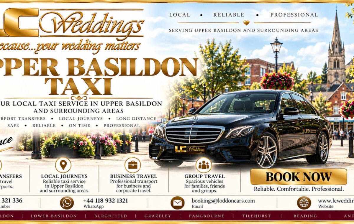 Upper Basildon taxi for local and wedding transport