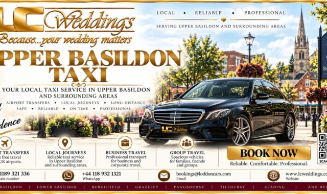 Upper Basildon taxi for local and wedding transport