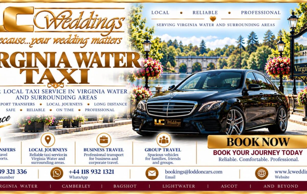 Virginia Water taxi for local and wedding transport