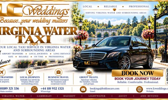 Virginia Water taxi for local and wedding transport