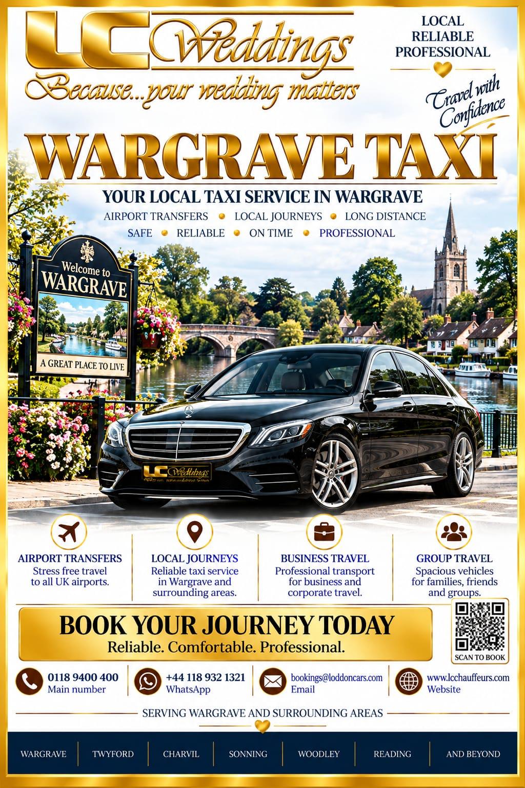 Wargrave taxi for local and wedding transport