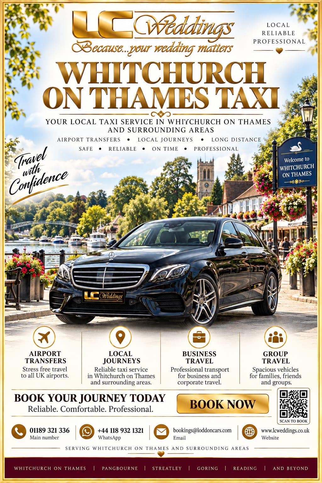 Whitchurch-on-Thames taxi for local and wedding transport