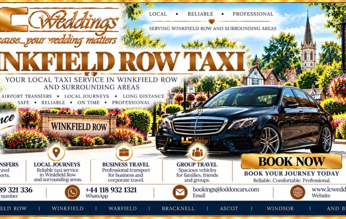 Winkfield Row taxi for local and wedding transport