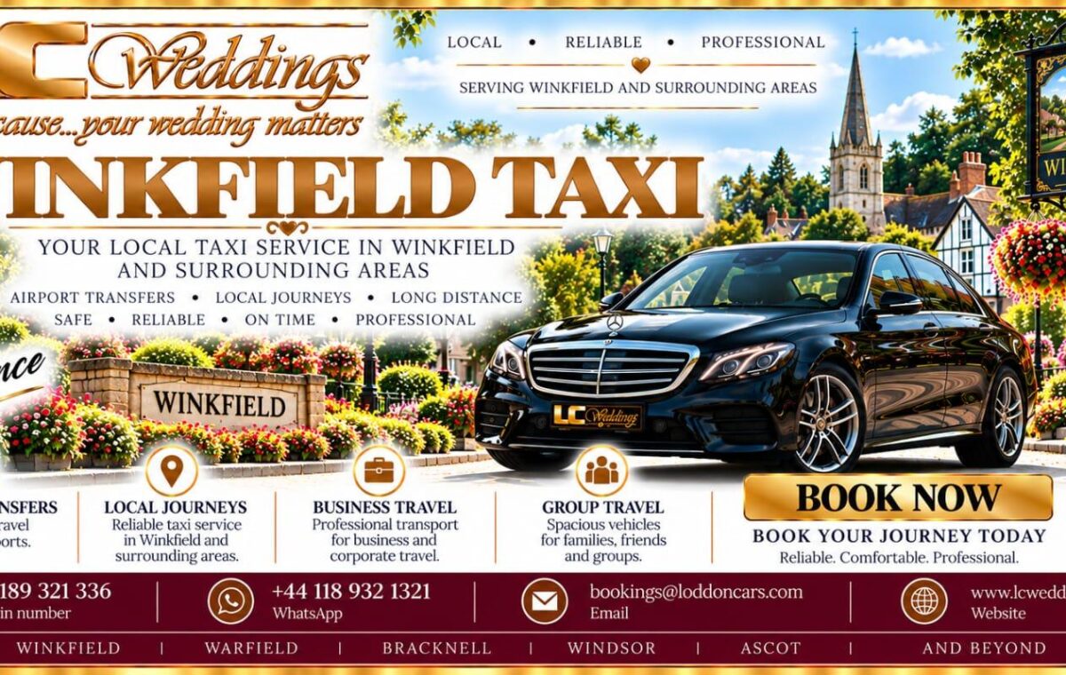 Winkfield taxi for local and wedding transport