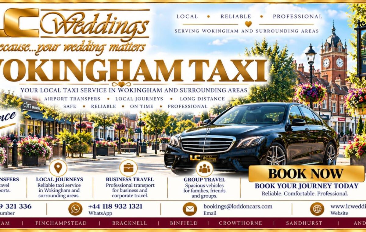Wokingham taxi for local and wedding transport
