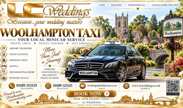 Woolhampton taxi for local and wedding transport
