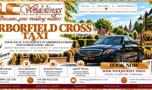 Arborfield Cross taxi for local and wedding transport