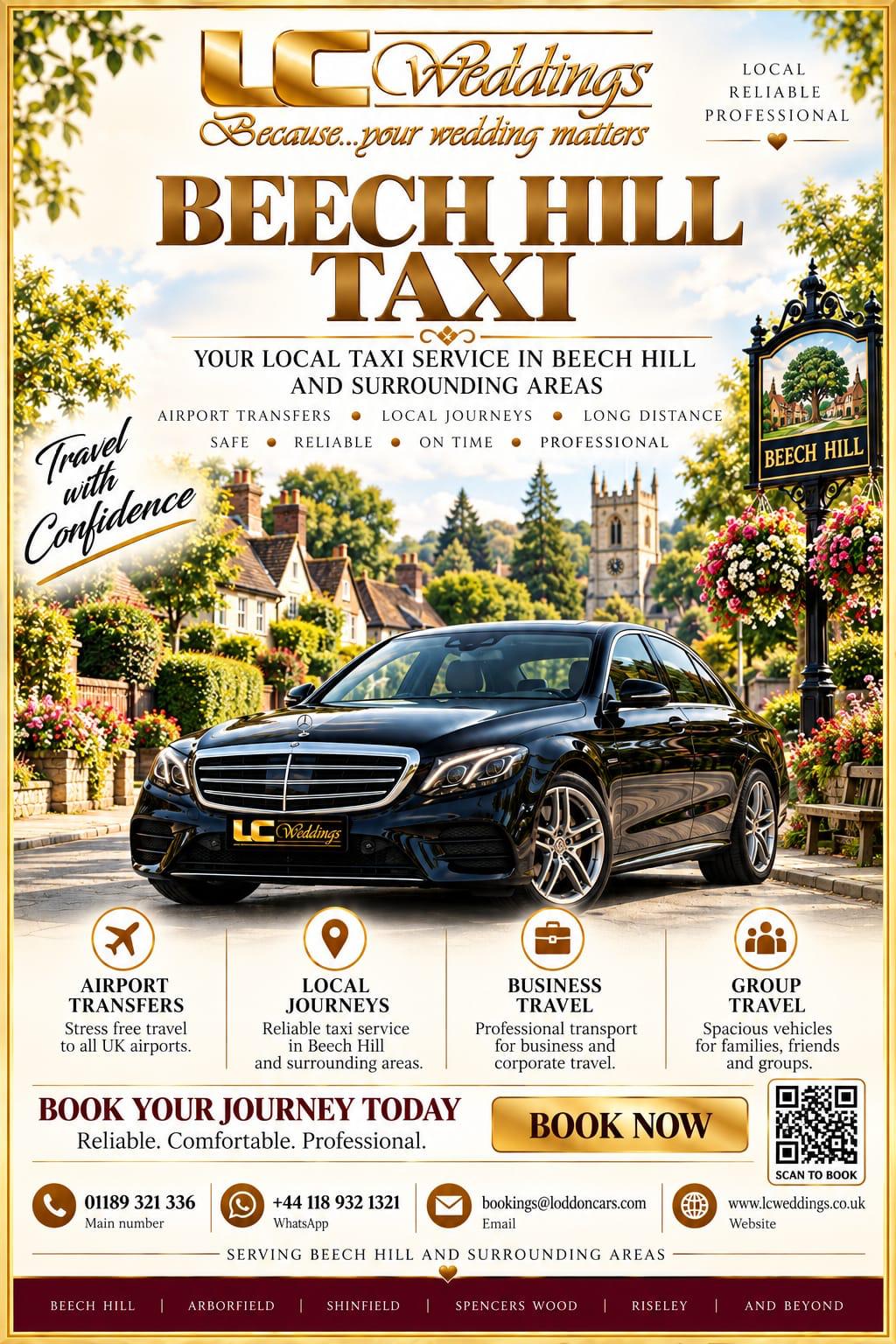Beech Hill taxi for local and wedding transport