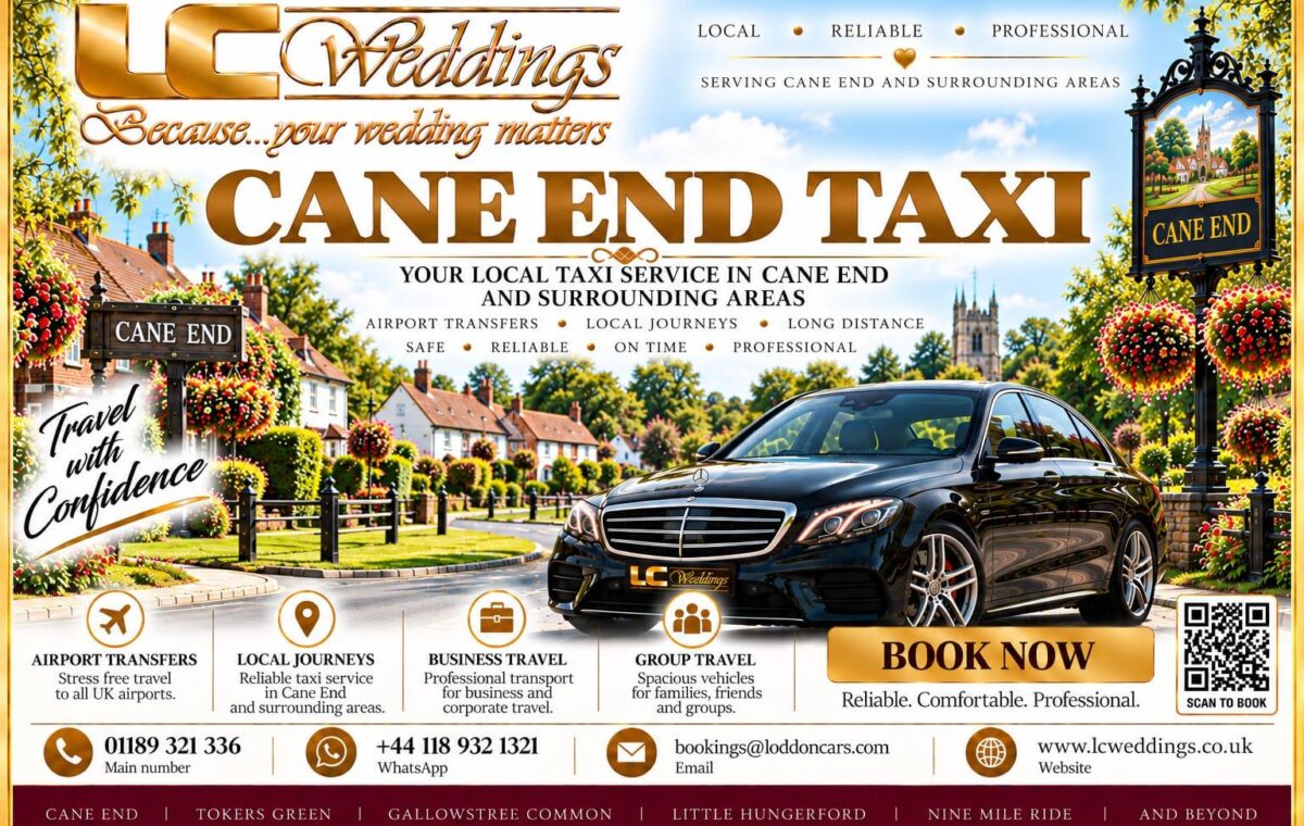 Cane End taxi for local and wedding transport