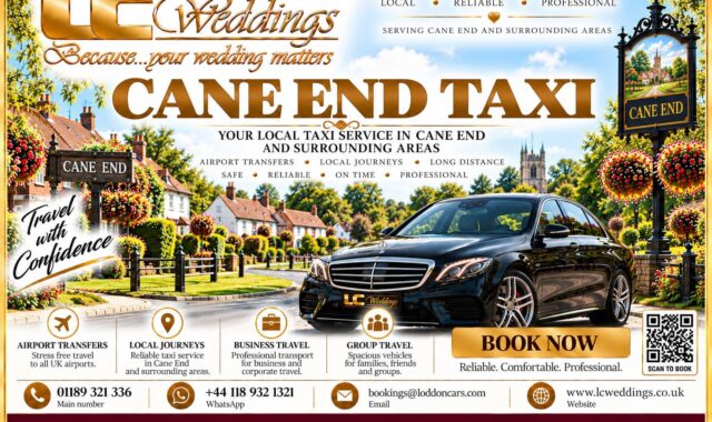 Cane End taxi for local and wedding transport