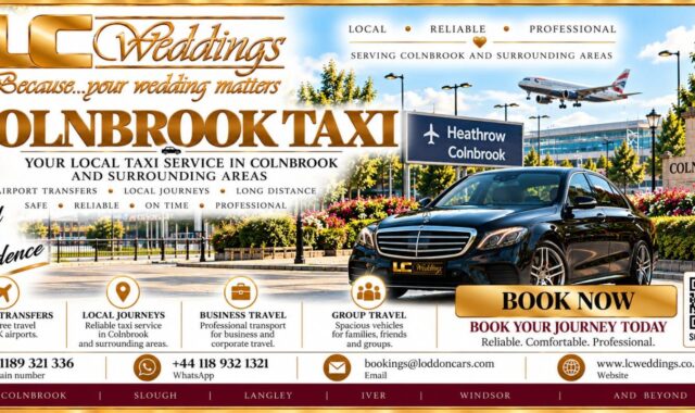 Colnbrook taxi for local and wedding transport