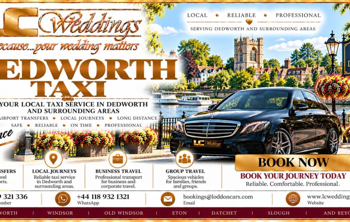 Dedworth taxi for local and wedding transport