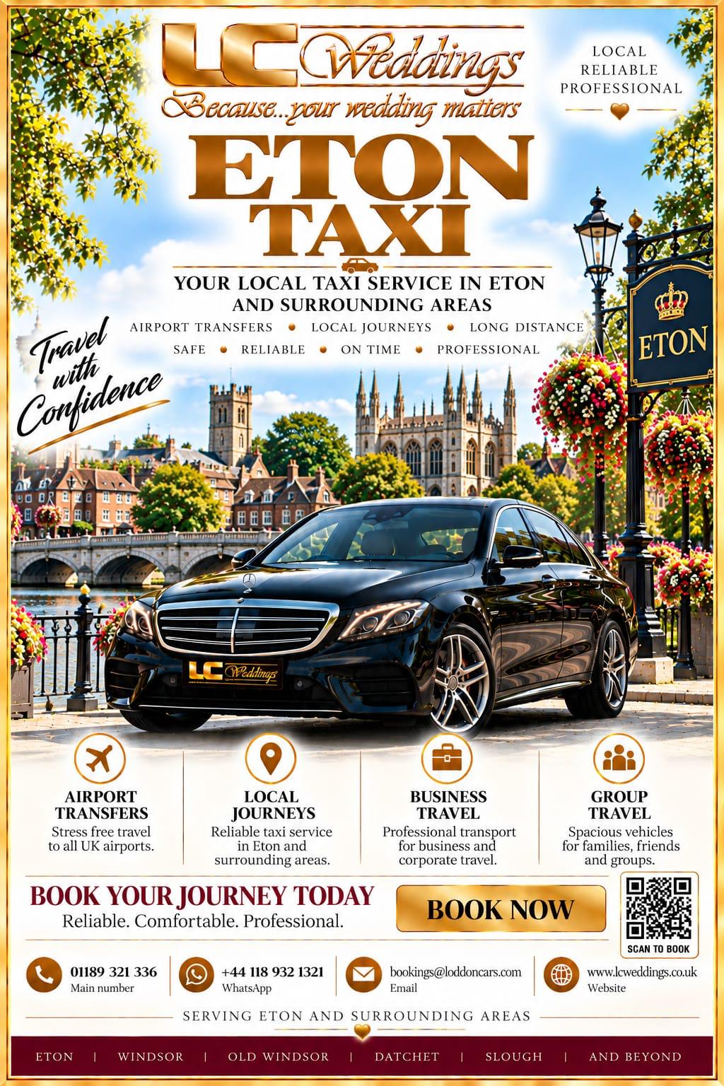 Eton taxi for local and wedding transport