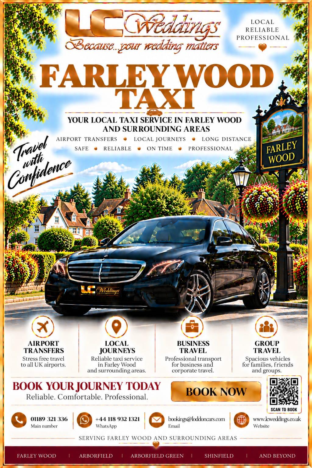 Farley Wood taxi for local and wedding transport