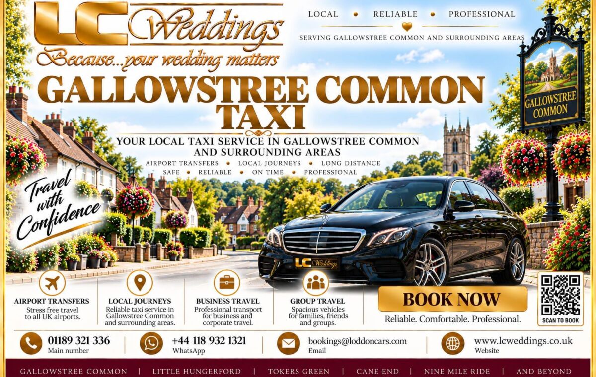 Gallowstree Common taxi for local and wedding transport