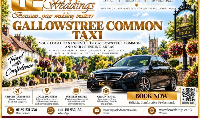 Gallowstree Common taxi for local and wedding transport